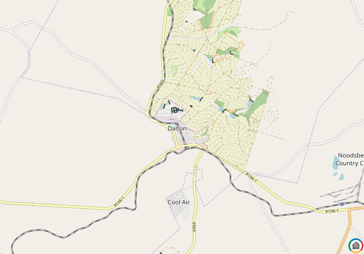 Map location of Dalton